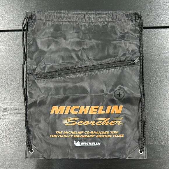 Michelin Scorcher Tires for Harley-Davidson Nylon Drawstring Backpack - Picture 1 of 4